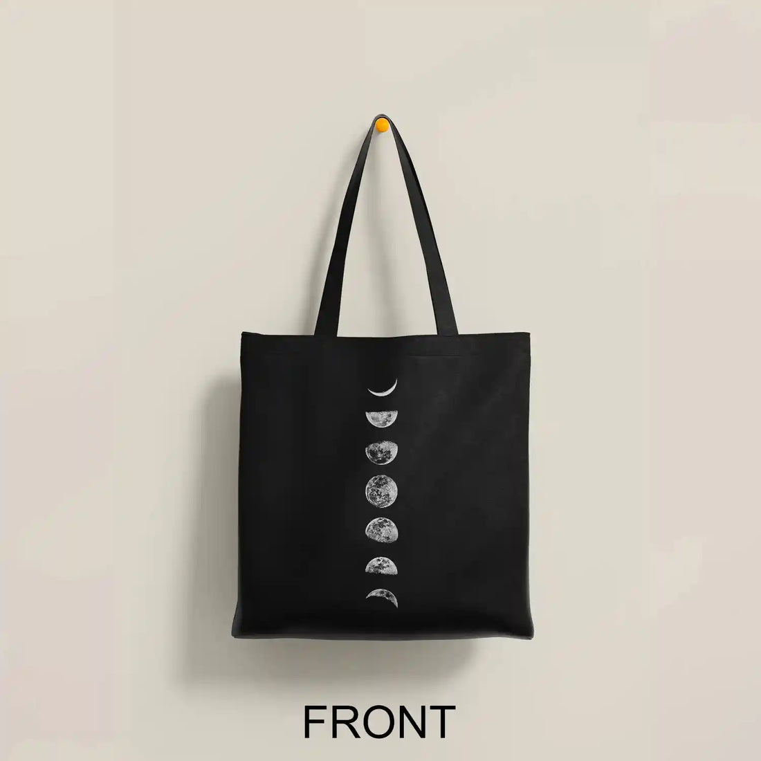 Lunar Cycle Moon Black Bag