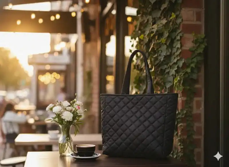 Puffer Style Diamond-Stitch Bag